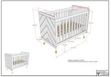 Babybett >BILLY< in Olive Grün, MDF - 123,6x96x68cm (BxHxT)