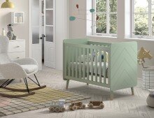 Babybett >BILLY< in Olive Grün, MDF -...
