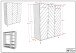 Kleiderschrank >BILLY< in Satin Weiß, MDF - 150x200,3x59cm (BxHxT)