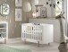Babybett >SMILE< in Weiß lackiert, MDF - 130x86,7x64cm (BxHxT)