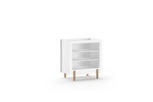Wickelkommode >SMILE< in Weiß lackiert, MDF - 88x95,3x54,4cm (BxHxT)