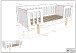 Kinderbett >SMILE< in Weiß lackiert, MDF - 150x60,2x74cm (BxHxT)