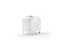 Babyzimmer-Komplettset >BILLY< in Satin Weiß, MDF - 123,6x96x68cm (BxHxT)