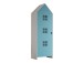 Kleiderschrank >CASAMI BRUGES< in Weiß/Blau lackiert - 57,6x171,3x37 (BxHxT)