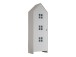 Kleiderschrank >CASAMI BRUGES< in Weiß lackiert, MDF - 57,6x171,3x37cm (BxHxT)