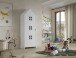 Kleiderschrank >CASAMI BRUGES< in Weiß lackiert, MDF - 57,6x171,3x37cm (BxHxT)