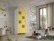 Kleiderschrank >CASAMI BRUGES< in Weiß/Gelb lackiert - 57,6x171,3x37 (BxHxT)