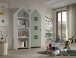 Kleiderschrank >CASAMI BRUGES< in Korpus Weiß / Front Grün, MDF