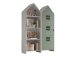 Kleiderschrank >CASAMI BRUGES< in Korpus Weiß / Front Grün, MDF
