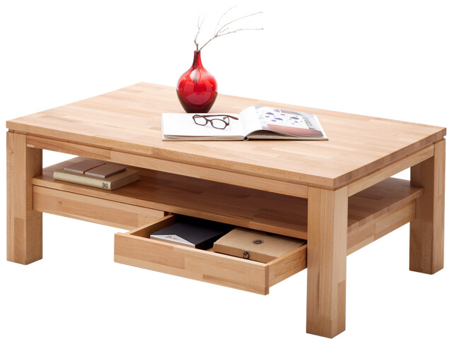 Couchtisch >Gordon< in Kernbuche aus Massivholz - 115x45x70cm (BxHxT)