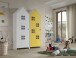 Kleiderschrank >CASAMI BRUGES< in Korpus Weiß / Front Weiß u. Gelb, MDF