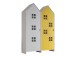 Kleiderschrank >CASAMI BRUGES< in Korpus Weiß / Front Weiß u. Gelb, MDF