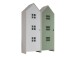 Kleiderschrank >CASAMI BRUGES< in Korpus Weiß / Front Weiß u. Grün, MDF