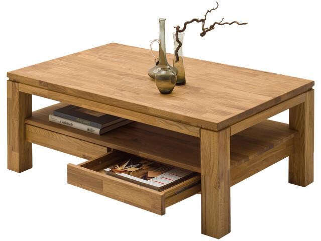 Couchtisch >Gordon< in Asteiche aus Massivholz - 115x45x70cm (BxHxT)