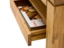 Couchtisch >Gordon< in Asteiche aus Massivholz - 115x45x70cm (BxHxT)