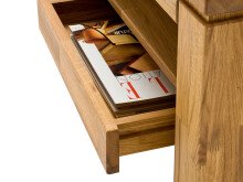 Couchtisch >Gordon< in Asteiche aus Massivholz - 115x45x70cm (BxHxT)