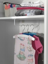 Kleiderschrank >CASAMI BRUGES< in Korpus Weiß / Front Blau u. gelb, MDF