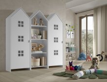 Kleiderschrank >CASAMI BRUGES< in Korpus Weiß / Front Weiß u. Weiß, MDF