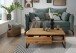 Couchtisch >2135< in Eiche, Gestell Eisen - 90x34x60cm (BxHxT)