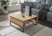 Couchtisch >2139< in Eiche, Gestell metall - 65x34x65cm (BxHxT)