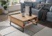 Couchtisch >2139< in Eiche, Gestell metall - 65x34x65cm (BxHxT)