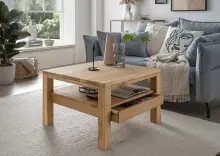Couchtisch >2152< in Eiche, Gestell Eiche -...