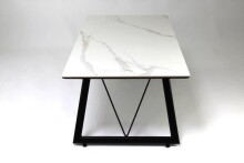 Couchtisch >2156-19< in Hellgrau, Gestell Schwarz - 110x42x60cm (BxHxT)