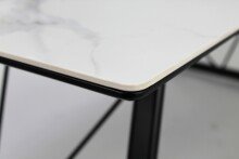 Couchtisch >2156-19< in Hellgrau, Gestell Schwarz - 110x42x60cm (BxHxT)