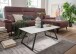 Couchtisch >2156-19< in Hellgrau, Gestell Schwarz - 110x42x60cm (BxHxT)