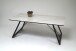 Couchtisch >2156-19< in Hellgrau, Gestell Schwarz - 110x42x60cm (BxHxT)