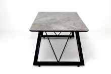 Couchtisch >2156-23< in dunkelgrau, Gestell schwarz - 110x42x60cm (BxHxT)