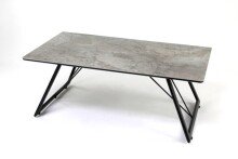 Couchtisch >2156-23< in dunkelgrau, Gestell schwarz - 110x42x60cm (BxHxT)