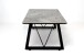 Couchtisch >2156-23< in dunkelgrau, Gestell schwarz - 110x42x60cm (BxHxT)