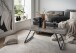 Couchtisch >2156-23< in dunkelgrau, Gestell schwarz - 110x42x60cm (BxHxT)