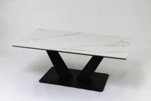 Couchtisch >2157-19< in hellgrau, Gestell Metall -...