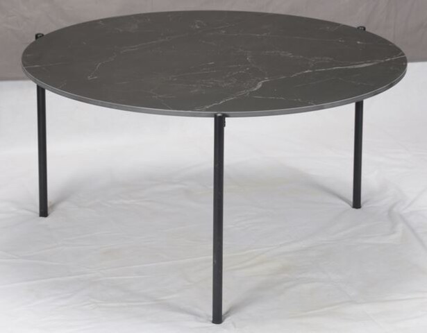 Couchtisch >2164-05< in schwarz, Mgestell Metall - 46x82cm (HxD)