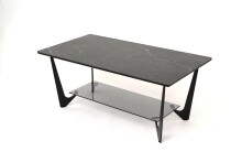 Couchtisch >2177-10< in Schwarz, Gestell Eisen -...