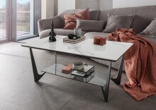 Couchtisch >2177-19< in weiß hochglanz,...