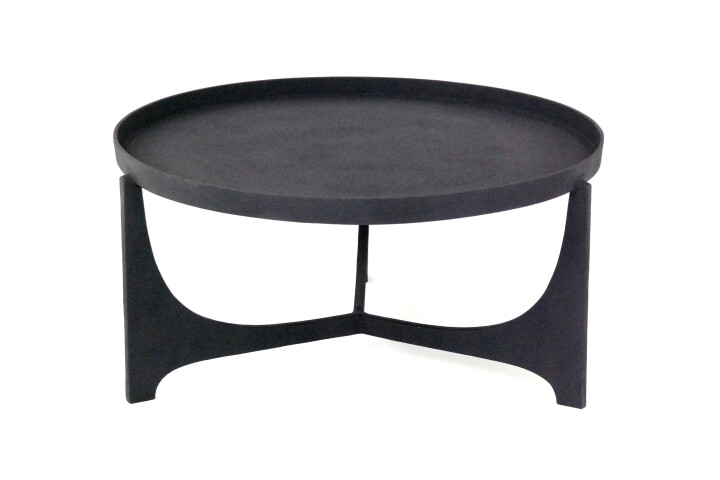 Couchtisch >2190< in Schwarz, Aluminium - 36x75cm (HxD)