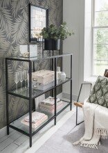 Regal >3021< in klarglas, Gestell Metall -...