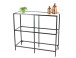 Regal >3021< in klarglas, Gestell Metall - 100x93x36cm (BxHxT)
