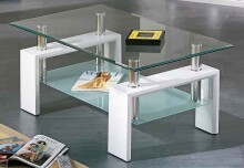 Couchtisch >5/216-11< in Weiß, Gestell MDF -...
