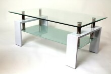 Couchtisch >5/216-11< in Weiß, Gestell MDF - 100x45x60cm (BxHxT)