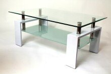 Couchtisch >5/216-11< in Weiß, Gestell MDF -...