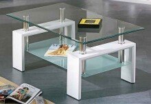 Couchtisch >5/216-11< in Weiß, Gestell MDF -...