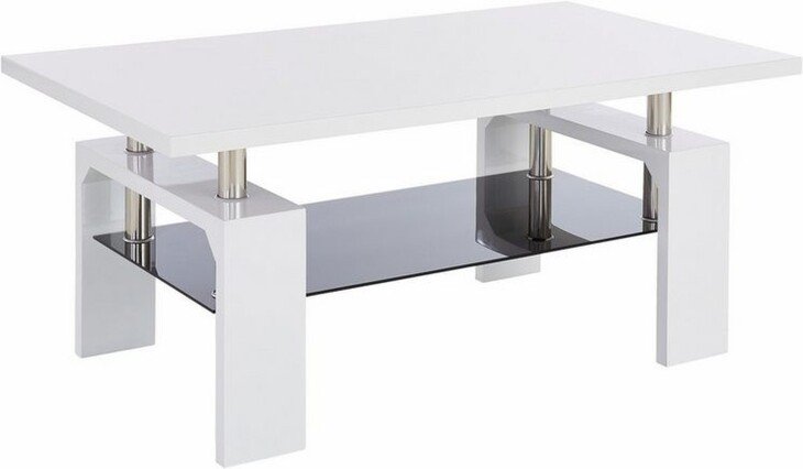 Couchtisch >5026-11.05< in Weiß, Gestell MDF - 100x45x60cm (BxHxT)