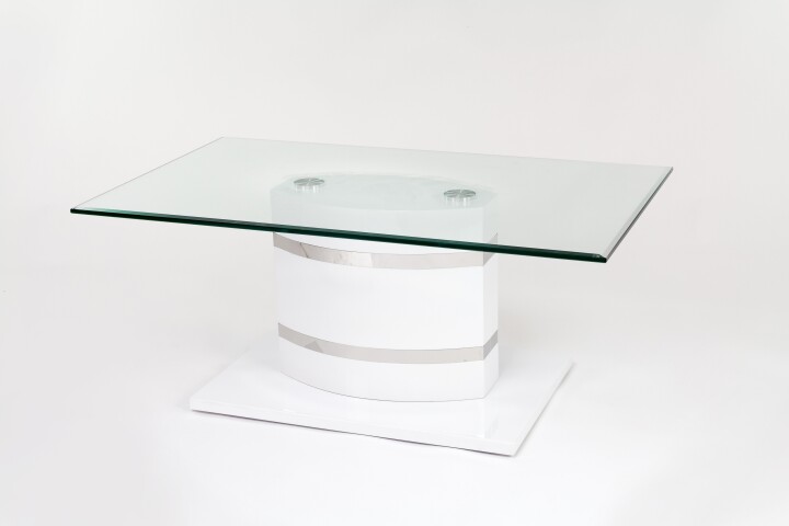 Couchtisch >5033-11< in Glas, MDF - 100x42x60cm (BxHxT)