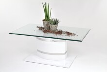 Couchtisch >5033-11< in Glas, MDF - 100x42x60cm (BxHxT)