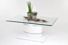 Couchtisch >5033-11< in Glas, MDF - 100x42x60cm...