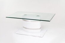 Couchtisch >5033-11< in Glas, MDF - 100x42x60cm...